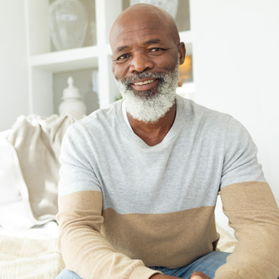 Closeup of a Man Having an Eye Tested for Glaucoma