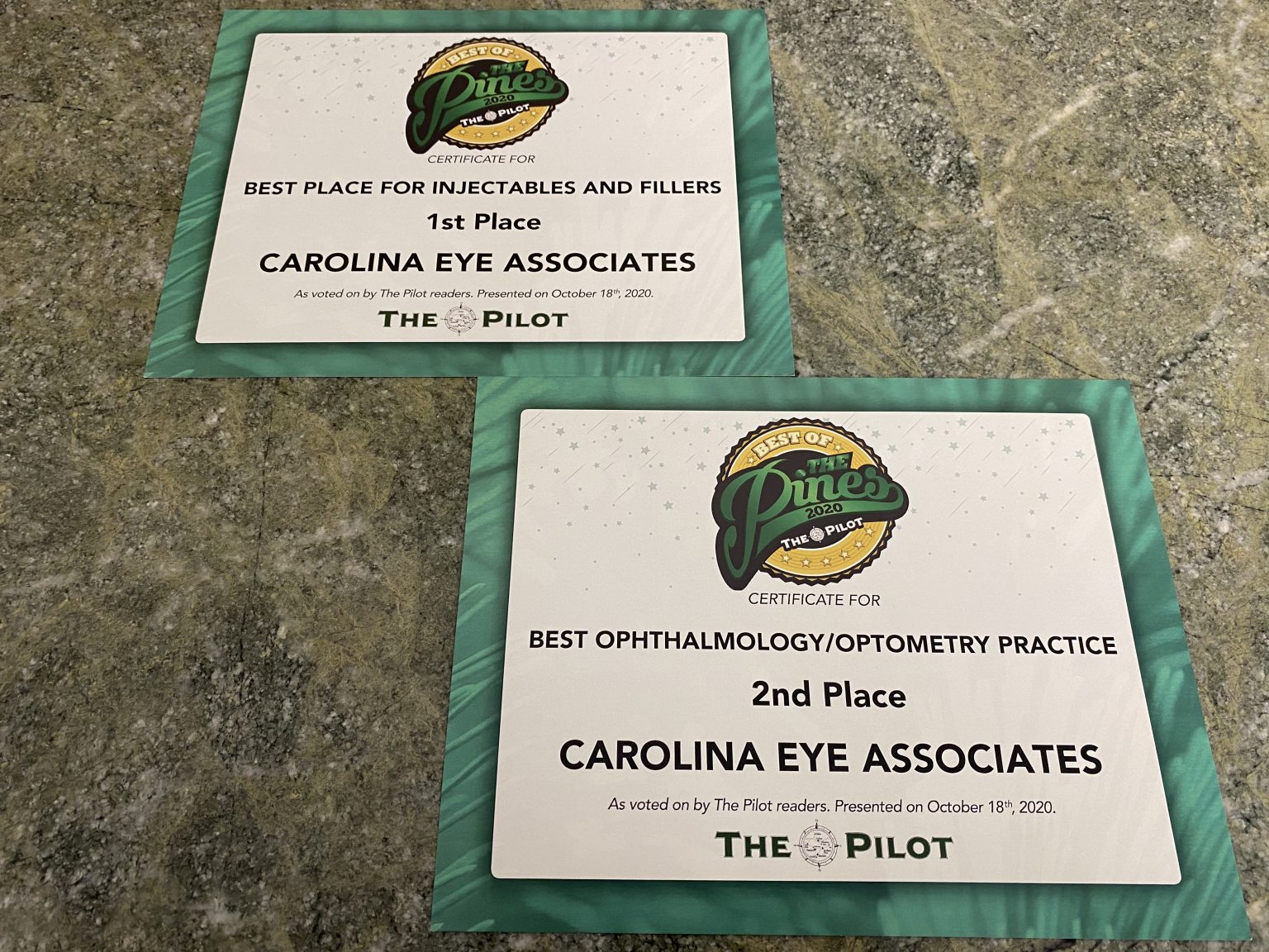 Carolina Eye Associates Wins Best of the Pines Carolina Eye Associates
